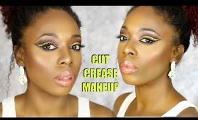 MAKEUP TUTORIAL| CUT CREASE GOLD GLITTER LINER