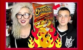 Hot Cheetos Challenge With My Little Brother !