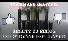 Swatch & Review of the Beauty Co Seoul Silky Matte Lip Crayon (4 shades)