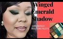 Winged Emerald Shadow Using Huda Beauty's Emerald Obsessions Palette