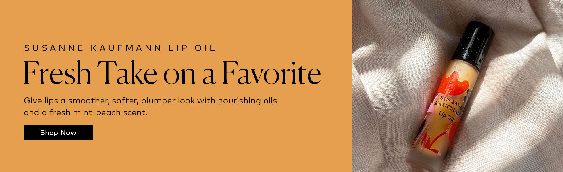 Formulated with botanical oils and a fresh mint-peach scent to visibly plump, smooth, and soften. Shop the Susanne Kaufmann Lip Oil at Beautylish.com