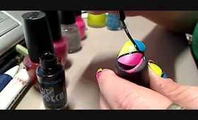 funky neon nails and helpful hints