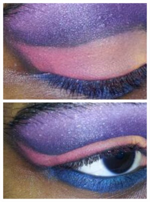 This look was inspired by one of my favorite makeup gurus on youtube very funny colorful look.