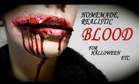 Realistic, Homemade BLOOD for Halloween..... that sets!!