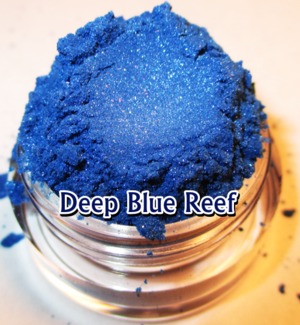 Deep Blue Reef is a stunning blue with tons of Diamond and Pink Sparkles all throughout. If you're feeling extra sexy, apply wet for an even more beautiful deep blue shimmer. Safe for eyes, lips, nails and face.