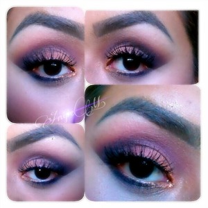 Used plum cranberry and gold eyeshadows for this look