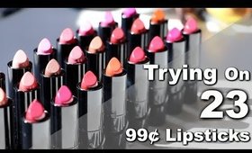 Trying On 23 Shades of Wet n Wild Silk Finish Lipsticks | Bailey B.