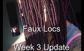 faux locs Week 3 update