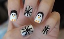 Easy Snow Penguin Nails!