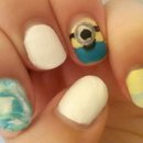 Despicable Me Marble Nails