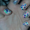 colorful circus nails 