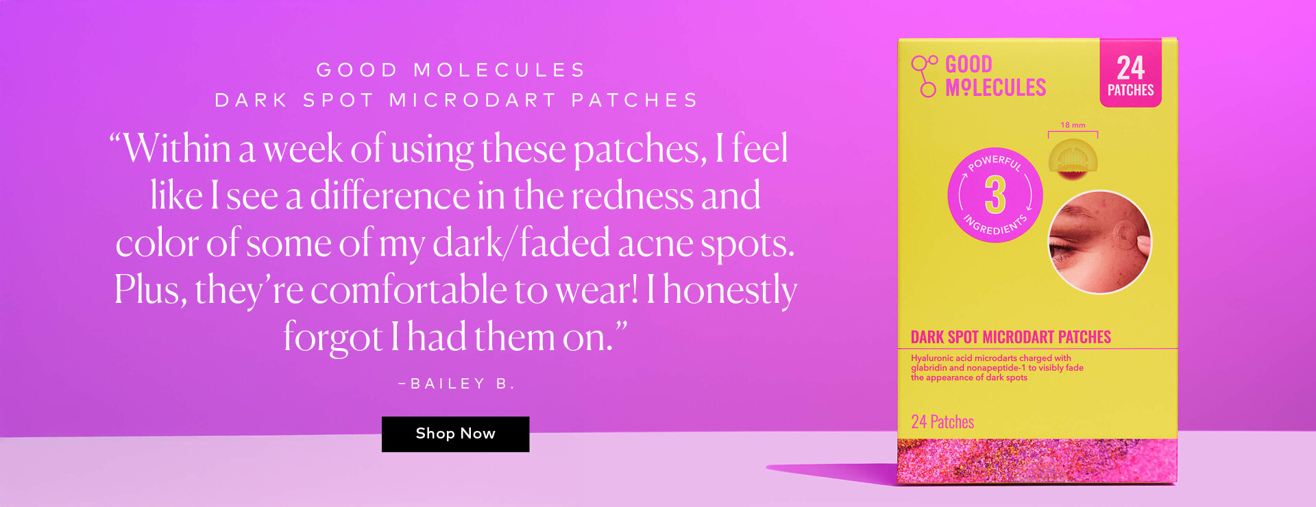 A targeted treatment for dark spots almost sounds too good to be true. Don’t just take our word for it. Shop the Good Molecules Dark Spot Microdart Patches at Beautylish.com