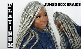 ♡ Platinum Jumbo Box Braids | Braided Full LaceWig ???