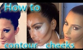 HOW TO contour cheeks like Kim Kardashian