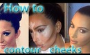 HOW TO contour cheeks like Kim Kardashian
