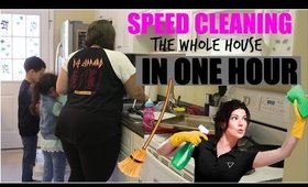 SPEED CLEANING MY HOUSE IN ONE HOUR | POWER HOUR CLEANING ROUTINE