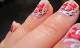 Valentine's Day Nail Art Tutorial: Bouquet of Hearts