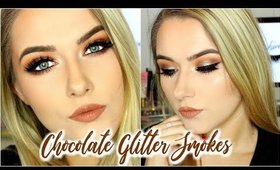 Chocolate Bronze Glitter Smokey Glam Makeup Tutorial | shivonmakeupbiz