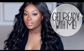 Get Ready with Me | Flawless Glowy Skin + Curling My Wright Way of Hair!