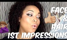 FACE & HAIR FULL of 1st IMPRESSIONS | HIGH POROSITY Natural Hair + AFFORDABLE Makeup | MelissaQ