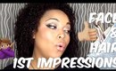 FACE & HAIR FULL of 1st IMPRESSIONS | HIGH POROSITY Natural Hair + AFFORDABLE Makeup | MelissaQ