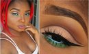 CUT CREASE WITH A POP OF COLOR - Make up Tutorial - Queenii Rozenblad