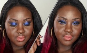 Christmas/Holiday Look #1: Ocean Blue Eyes and Nude Lips