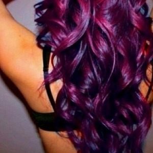 Beautiful purple hair.