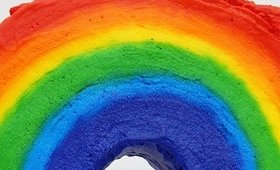 Rainbow Cake using Whipped Cream!