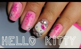 Hello Kitty Winter Nail Tutorial