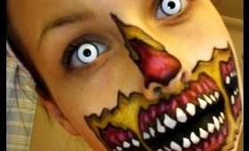 Rotting Zombie Mouth Face Paint Tutorial