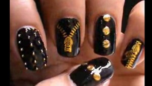 Beautiful and easy biker nails!