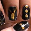 Beautiful biker nails