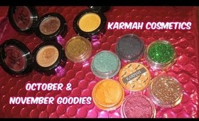 Karmah October & November Goddies | halloween collection, glitter, eyeshadows