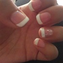 French tip shellac :) stay classy, ladies! 