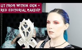 Lit from Within Skin & Red Editorial Eyeshadow Tutorial by Mickey Wayne Makeup