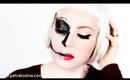 Half Face Sugar Skull Halloween Makeup