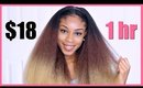 LONG Natural Hair in 1hr? KINKY STRAIGHT HAIR UNDER $20