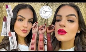 It Cosmetics Pillow Lips Lipstick SWATCHES, Review, & Tutorial