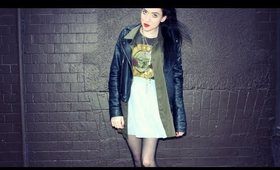 ☂ Outfit Of The Day ~ Band T-Shirt & Girly Skirt!