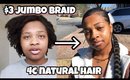 $3 Sleek Jumbo Braid Ponytail On 4c Natural Hair