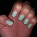 Mint green nails :)