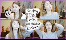 Smokey Eye With Winged Eyeliner | Genuinebeautyxox