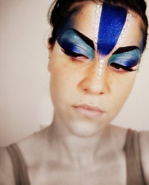 this was makeup for a peacock costume
