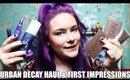 HUGE URBAN DECAY HAUL & FIRST IMPRESSIONS