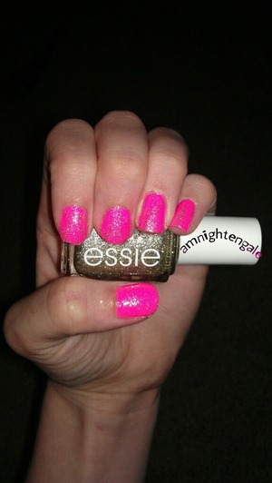 Neon Pink with Essies Beyond Cozy on top! 