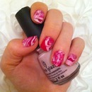 Water marble nail design