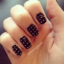 Black studded nails
