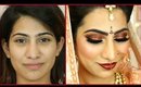 Dramatic Double Winged Smokey Eyes & Dark Red Lipstick - Indian Bridal Makeup | Shruti Arjun Anand