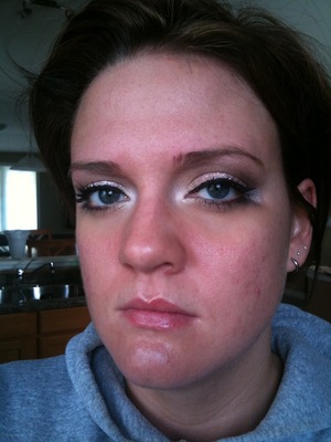 Don't mind the lack of foundation or the grumpy face... I like how my eyes turned out though:)